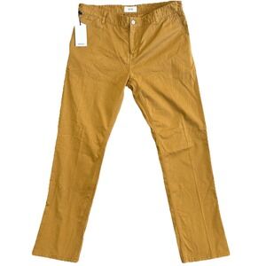 WeSC Eddy Chino Pant Mens 36x34 Mustard Seed Stockholm Sweden G10512723G NEW